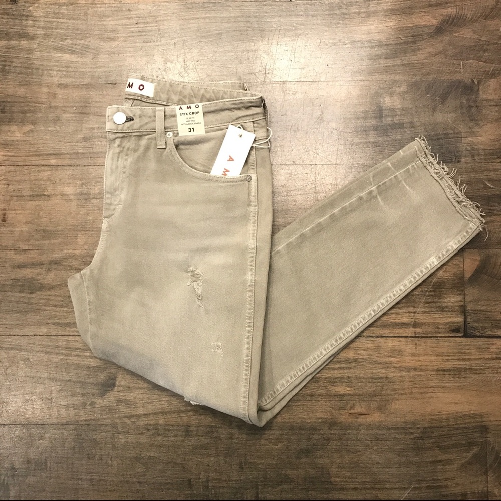 AMO Stix Crop MidRise Jeans NWT